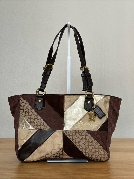 Coach Handbags - Coach Patchwork Tote Zippy Bag